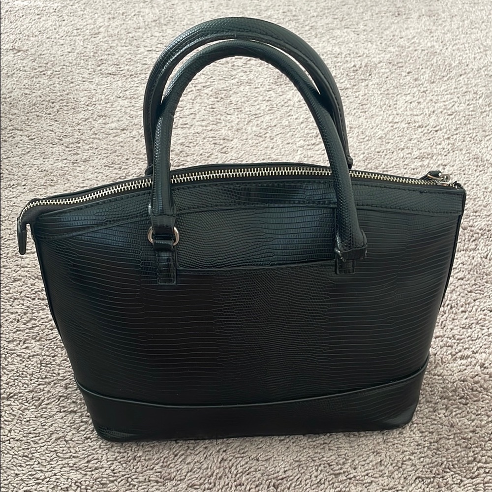 Anne Klein Black Structured Satchel